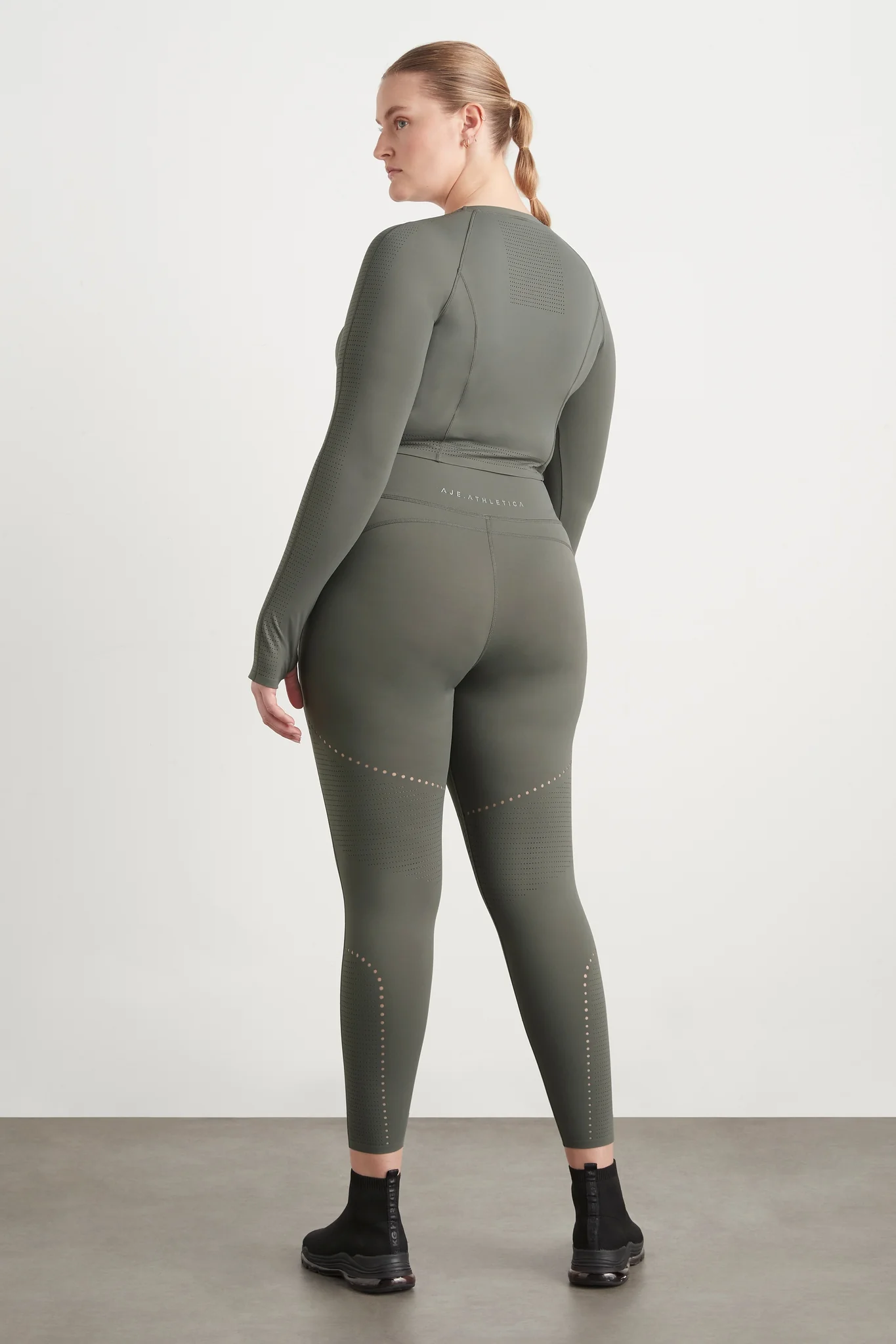 Perforated Long Sleeve Crop Top 340 14 Perforated Long Sleeve Crop Top 340