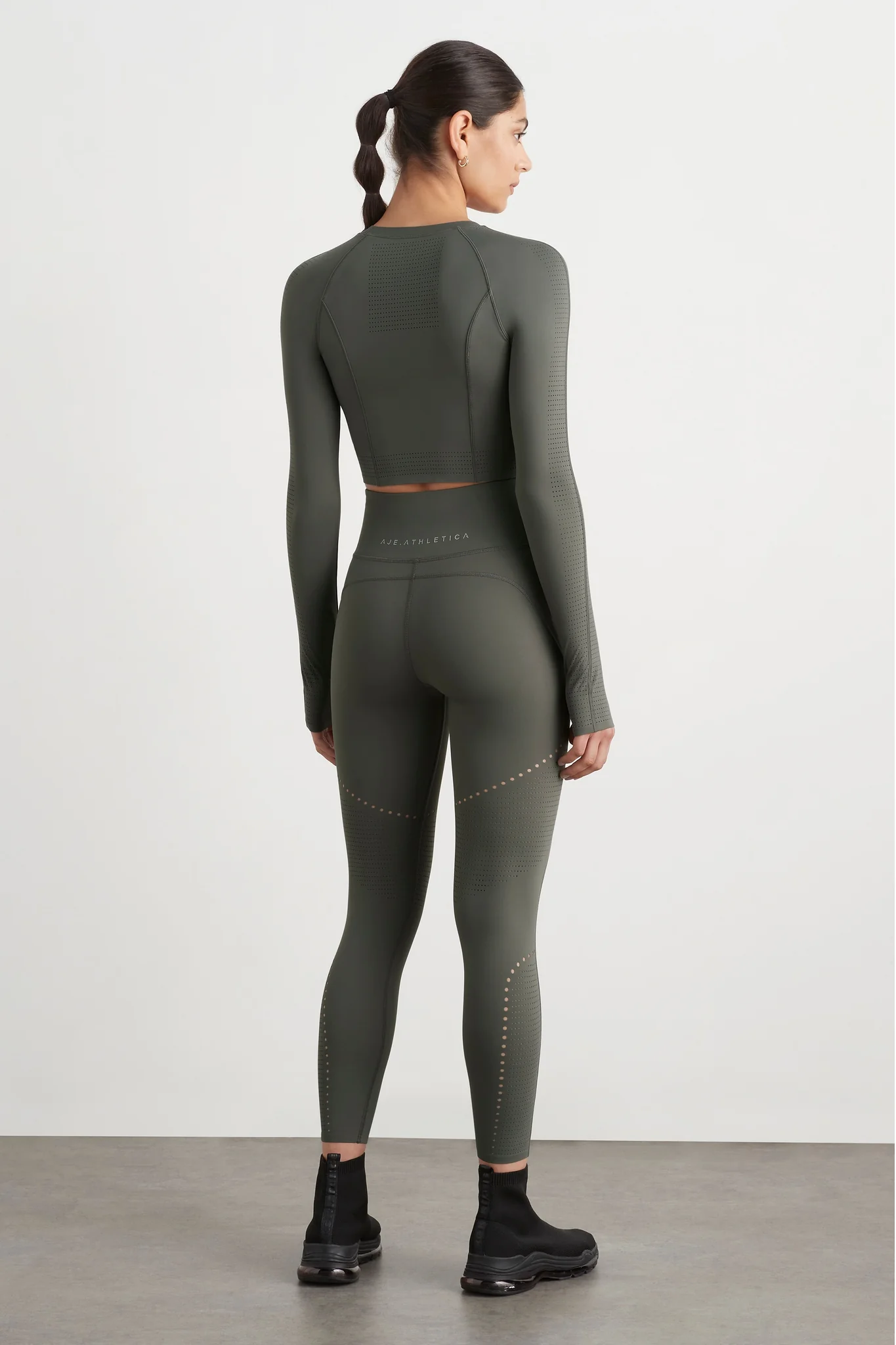 Perforated Long Sleeve Crop Top 340 5 Perforated Long Sleeve Crop Top 340