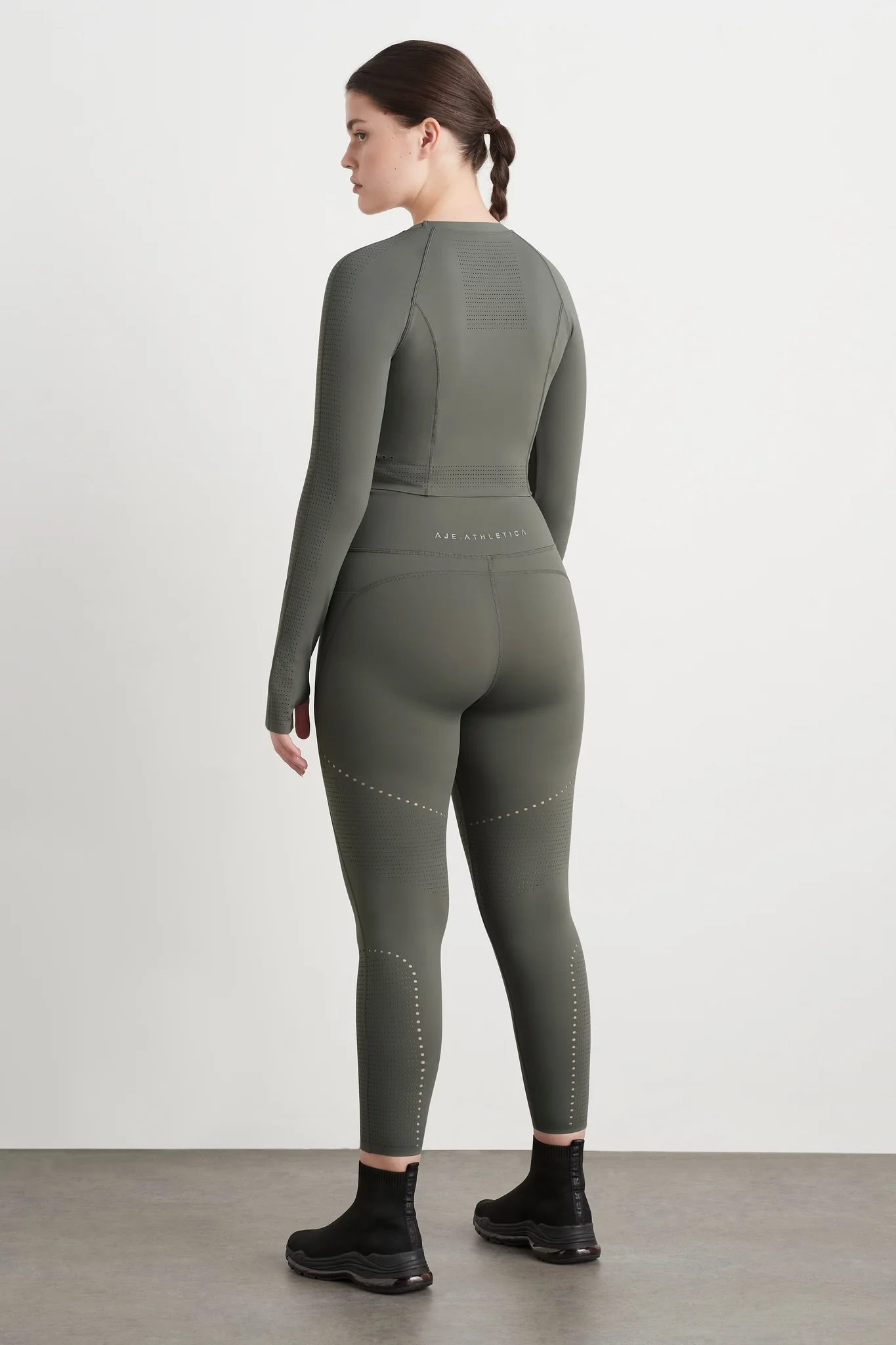 Perforated Long Sleeve Crop Top 340 9 Perforated Long Sleeve Crop Top 340