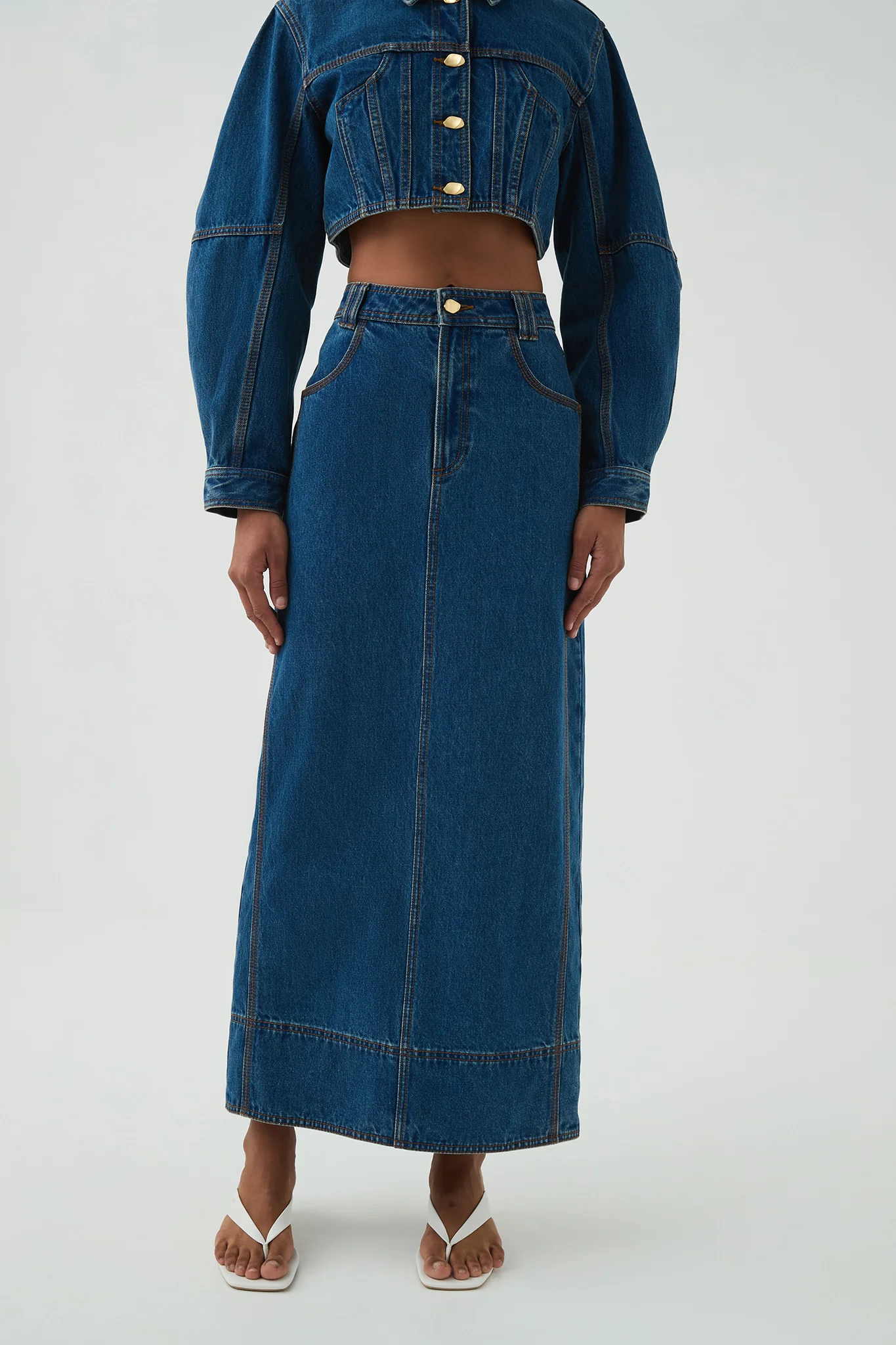 Phoenix Denim Midi Skirt 3 Phoenix Denim Midi Skirt