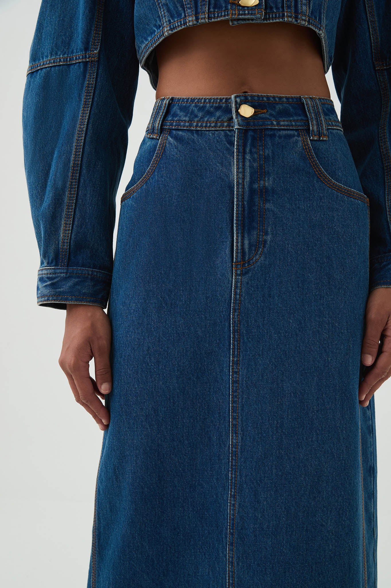 Phoenix Denim Midi Skirt 4 Phoenix Denim Midi Skirt