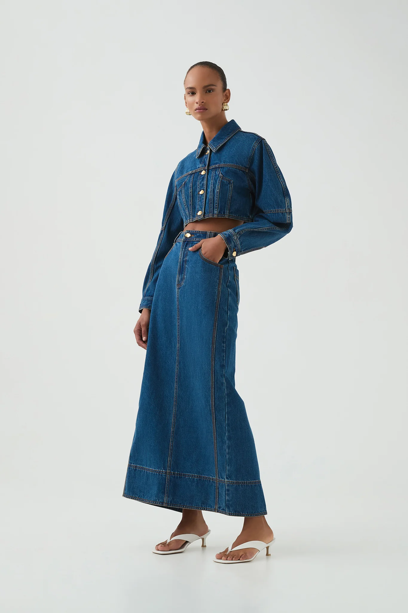 Phoenix Denim Midi Skirt 5 Phoenix Denim Midi Skirt