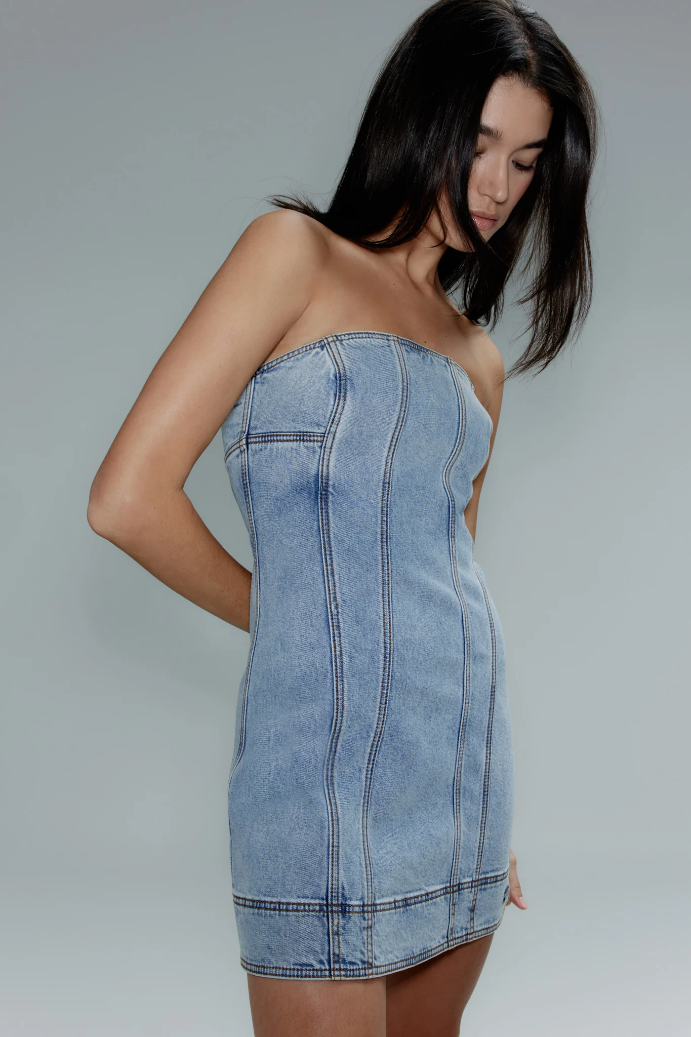 Corie Denim Mini Dress 1 Corie Denim Mini Dress