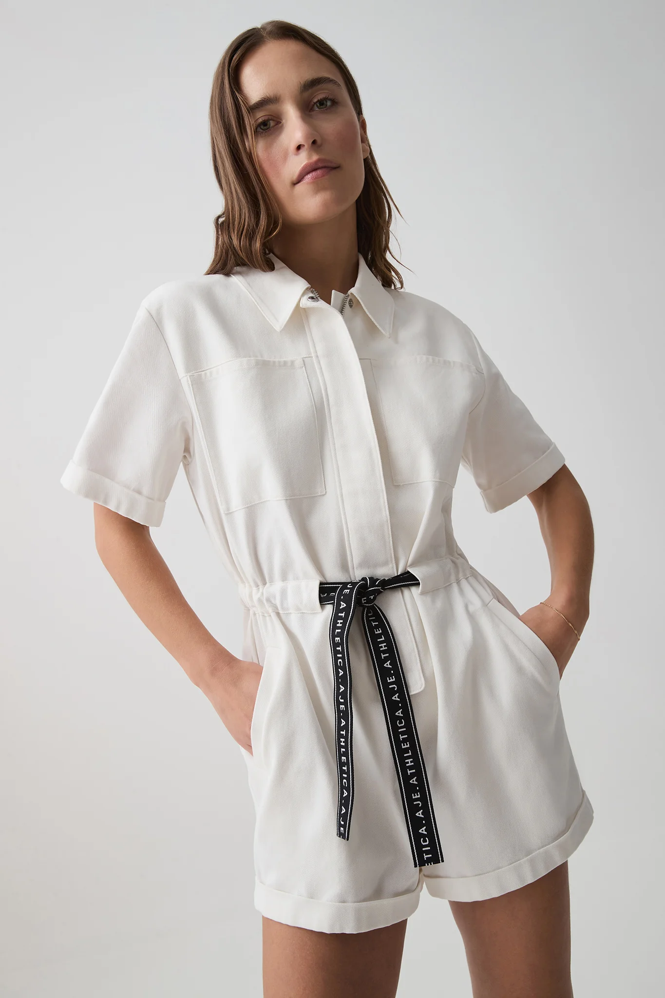 Logo Tape Twill Playsuit 826 4 Logo Tape Twill Playsuit 826